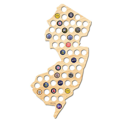 New Jersey Beer Cap Map - Large
